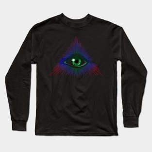 Psychedelic Art All Seeing Eye Third Eye Alchemy Psychic Visionary Long Sleeve T-Shirt